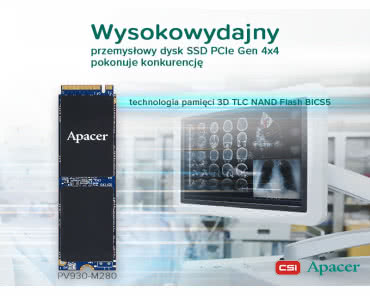 Wysokowydajny przemysłowy dysk SSD PCIe Gen4 x4 firmy Apacer pokonuje konkurencję