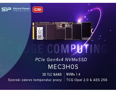 Dysk SSD PCIe 4.0 NVMe od Silicon Power spełniający wymagania aplikacji Edge Computing