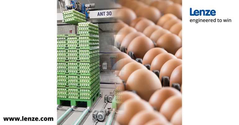Precyzja i delikatność – technologia Lenze w maszynie do pakowania jaj 