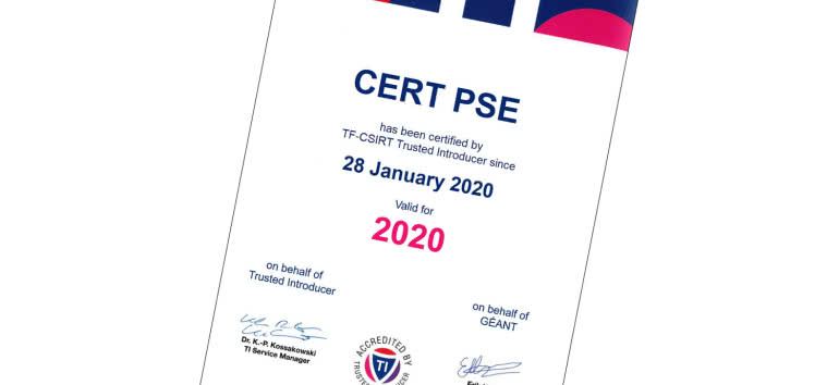 CERT PSE z certyfikatem 