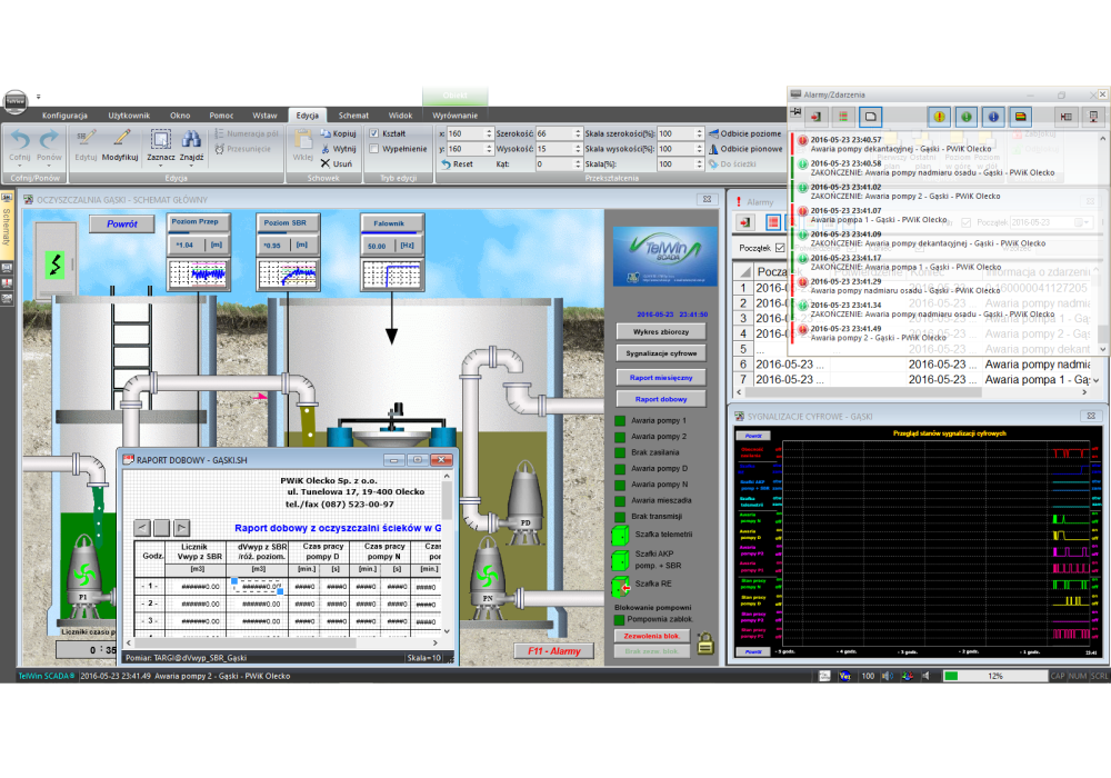 System TelWin SCADA 7.19.01 z obsługą protokołu ACDC3E