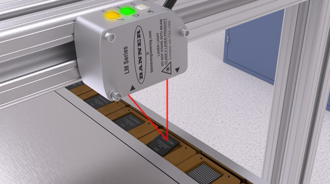 Laserowy miernik odległości o rozdzielczości 0,002 mm w zakresie pomiarowym 40...80 mm