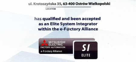 ZPSA z certyfikatem od Mitsubishi Electric 