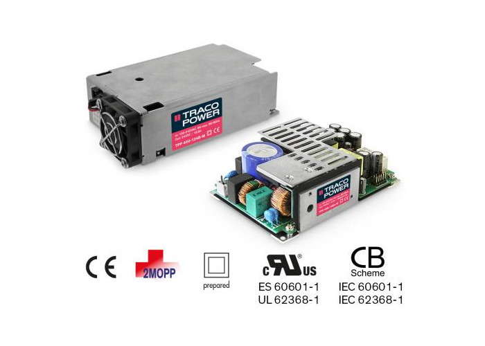 Zasilacze TPP 450B firmy Traco Power w wersji o klasie ochronności II