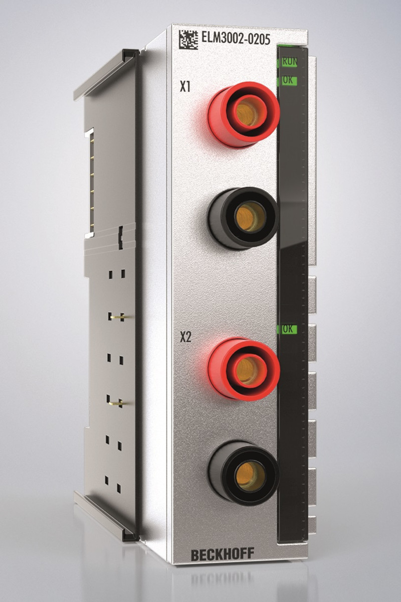 Dwukanałowy terminal EtherCAT do pomiaru napięcia do 1000 V w akumulatorach i silnikach