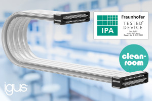 Trójwarstwowy e-prowadnik e-skin flat z klasą czystości ISO 1