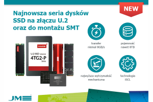 Poznaj serię najnowszych dysków SSD dla złącz U.2 i PCIe 4.0 dedykowane najszybszym komputerom PC z procesorami Intel 12 i 13 generacji, z transferem niemal 8GB/s i pojemnością nawet 8TB, alternatywnie nanoSSD, do montażu SMT,