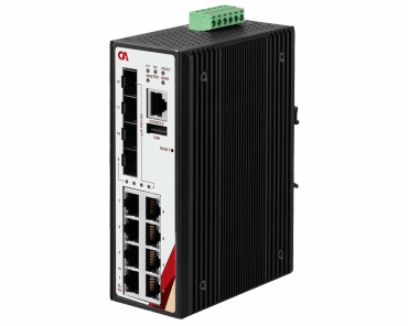 Zarządzalny switch przemysłowy EGM-1204-SFP, 12 portów 8*10/100/1000Base-T(X) + 4*100/1000Base-(F)X SFP