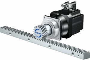 Napędy zębatkowe ZV-P-EZ z serwomotoreduktorami planetarnymi Stober