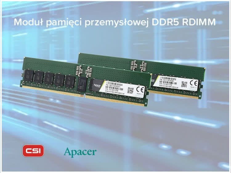 CSI S.A. Moduł przemysłowej pamięci DRAM DDR5 RDIMM dla serwerowni