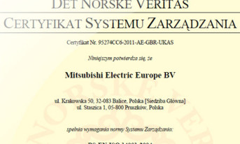 Mitsubishi Electric wdrożyło ISO 14001:2004