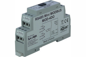 Moduł 4 wyjść cyfrowych PNP z interfejsem RS-485 / Modbus