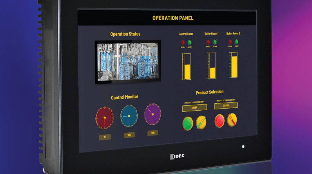 7-calowy interfejs HMI z pojemnościowym ekranem dotykowym o dużej jasności