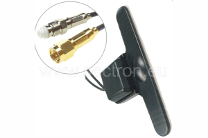 Antenna GSM/GPS Adhesiv FLAT, FME(f)/SMA(m), RG174 5m