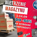 Wietrzenie magazynu komponentów automatyki WObit z rabatem do 50% 