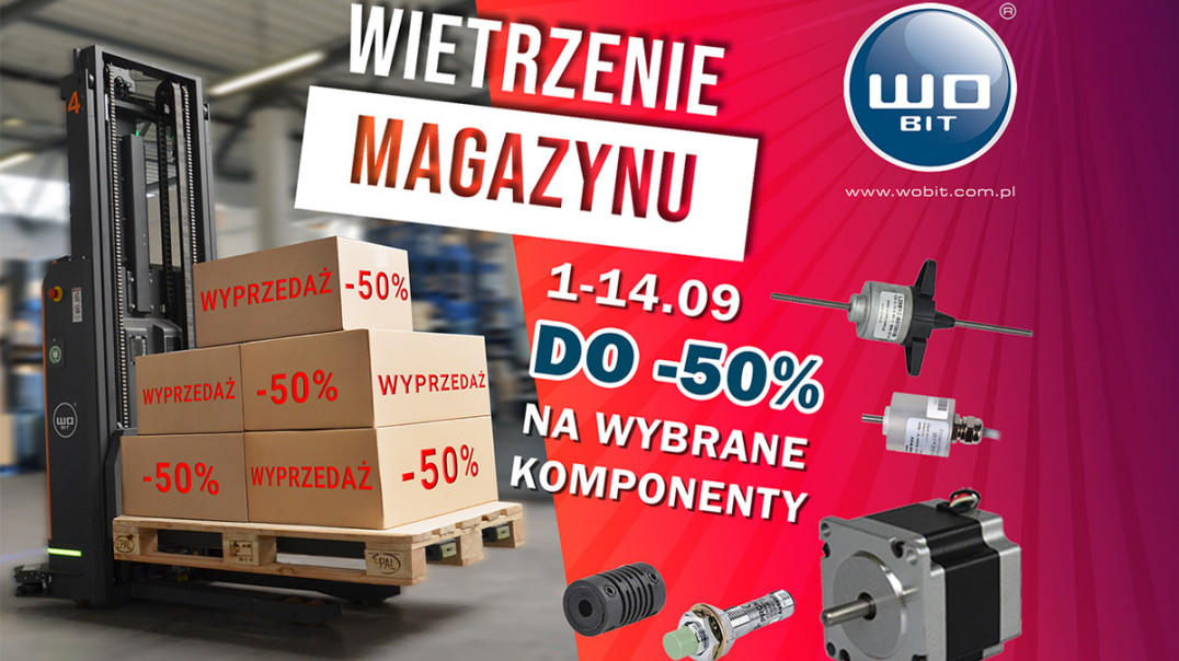 Wietrzenie magazynu komponentów automatyki WObit z rabatem do 50%
