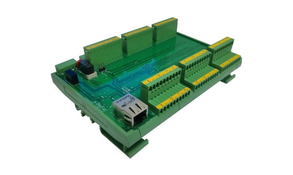 Ethernetowy moduł 48 przekaźników SSR na płytce formatu 170 x 130 mm