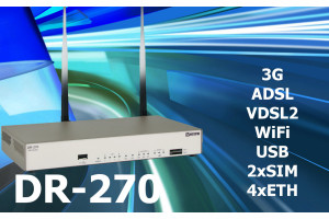 Westermo - DR-270 Bezprzewodowy ruter wielu mediów ADSL/VDSL2/3G/WiFi/USB/2xSIM/4xETH