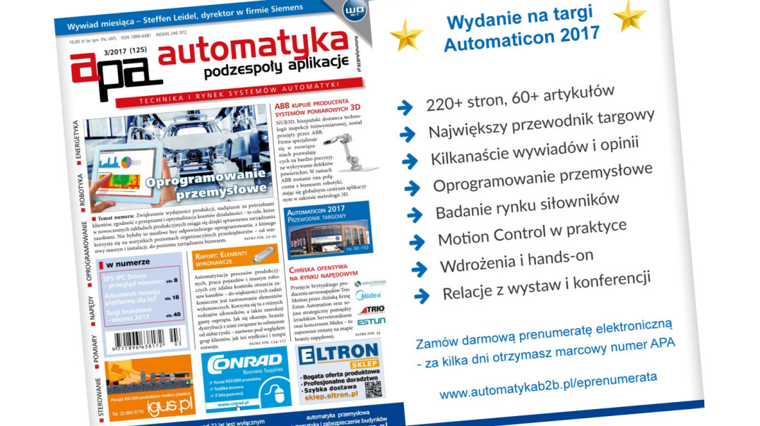 Magazyn APA - rekordowe wydanie na targi Automaticon 2017