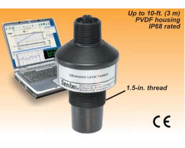 Czujnik poziomu SENIX LVL-100-232, zasięg 3.0 m, środki chemiczne