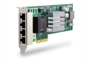 Niskoprofilowa karta kontrolera z 4 portami Gigabit PoE do systemów przetwarzania obrazu