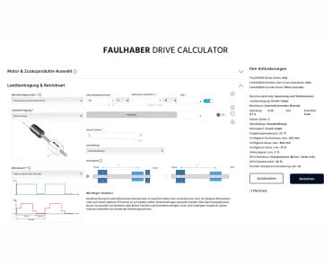 FAULHABER Drive Calculator - nowe narzędzie online do wyszukiwania układów napędowych