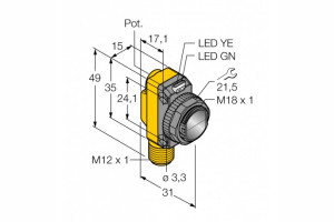 Czujnik laserowy QS18VP6LDQ8