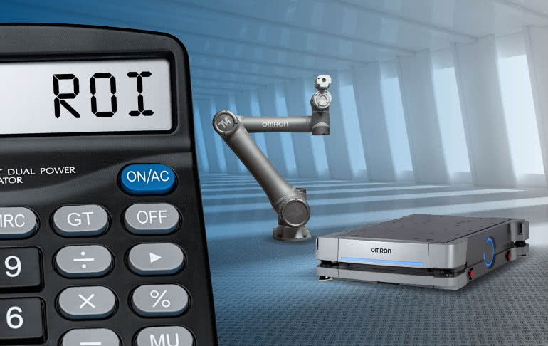 OMRON wprowadza kalkulator zwrotu z inwestycji dla robotów mobilnych i współpracujących 