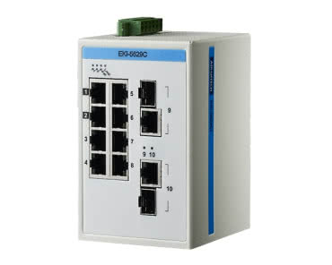 EKI-5629C - Niezarządzalny switch przemysłowy z portami SFP i diagnostyką po Modbus/TCP