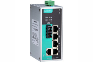 EDS-P206A-4PoE-M-SC niezarządzalny switch na szynę DIN z czterema portami PoE+