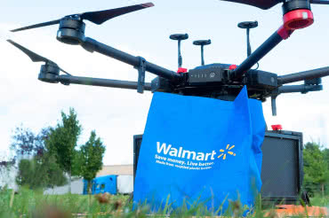 Dostawa zamówionych produktów dronem 