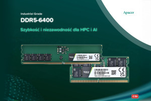 W pełni bezołowiowe moduły DDR5-6400 CUDIMM i CSODIMM firmy Apacer