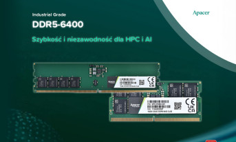 W pełni bezołowiowe moduły DDR5-6400 CUDIMM i CSODIMM firmy Apacer