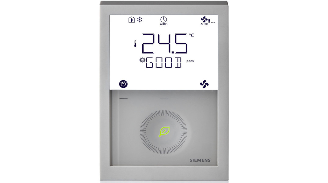 Termostat RDG200 firmy Siemens z nowymi funkcjami sterowania i monitorowania stężenia CO2