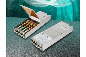Zasilacze sieciowe 1200 W/1U nanofleX z czterema konfigurowalnymi modułami wewnętrznymi 3...60 V<sub>DC</sub>
