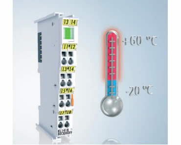 Terminale szyny w wersji na zakres temperatur pracy od -20 do 60°C