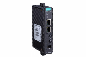 UC-8132-LX - komputer wbudowany na szynę DIN slotem mini PCIe, 2x Eth, 2x RS
