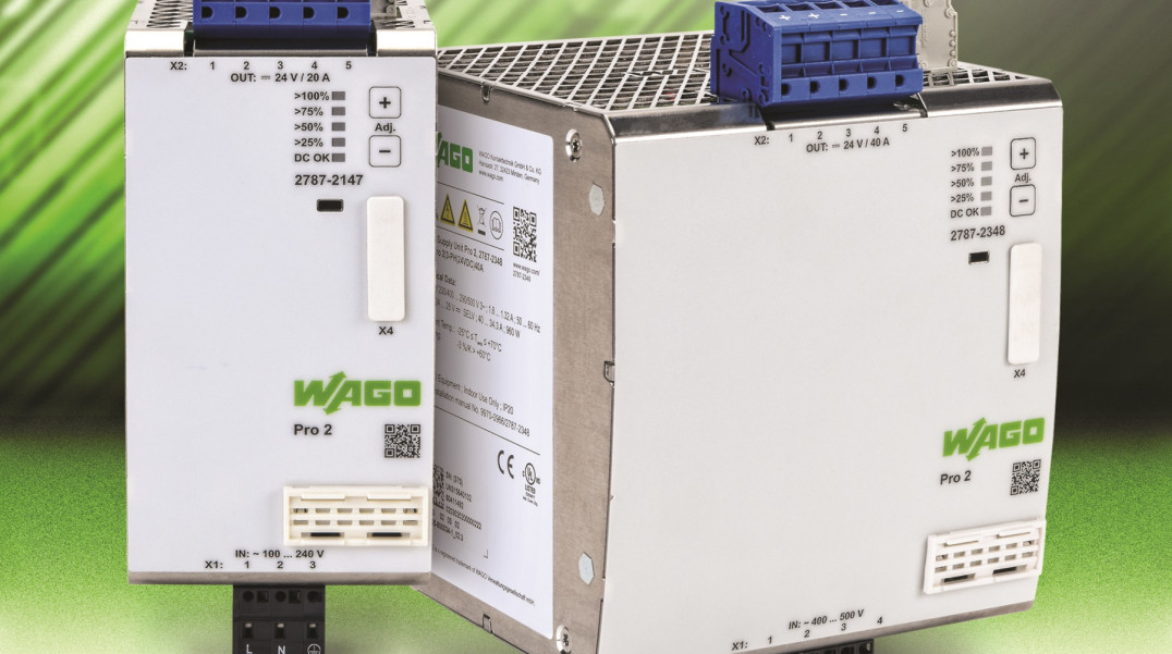 Zasilacze przemysłowe WAGO Pro2 z funkcjami przeciążania TopBoost i PowerBoost