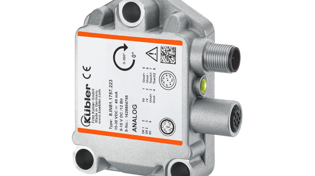 Jednoosiowy inklinometr o zakresie pomiarowym 360° do zastosowań w automatyce mobilnej