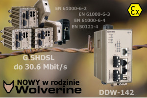 Nowy modem SHDSL w rodzinie Wolverine DDW-142 z prędkością transmisji do 30,6 Mbit/s firmy WESTERMO