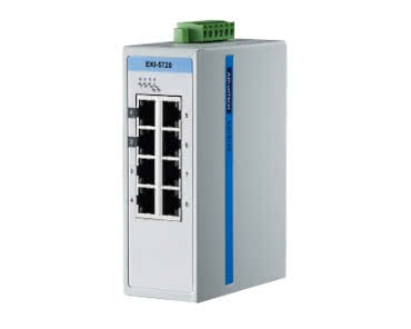 EKI-5728 – Niezarządzalny switch gigabitowy z kontrolą połączeń i komunikacją Modbus/TCP
