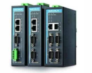 NPort IA5450A-T-IEX - Serwer 4 x RS-232/422/485 do sieci LAN, 2 x port 10/100BaseT(X), temp. pracy od -40 do 75 st. C