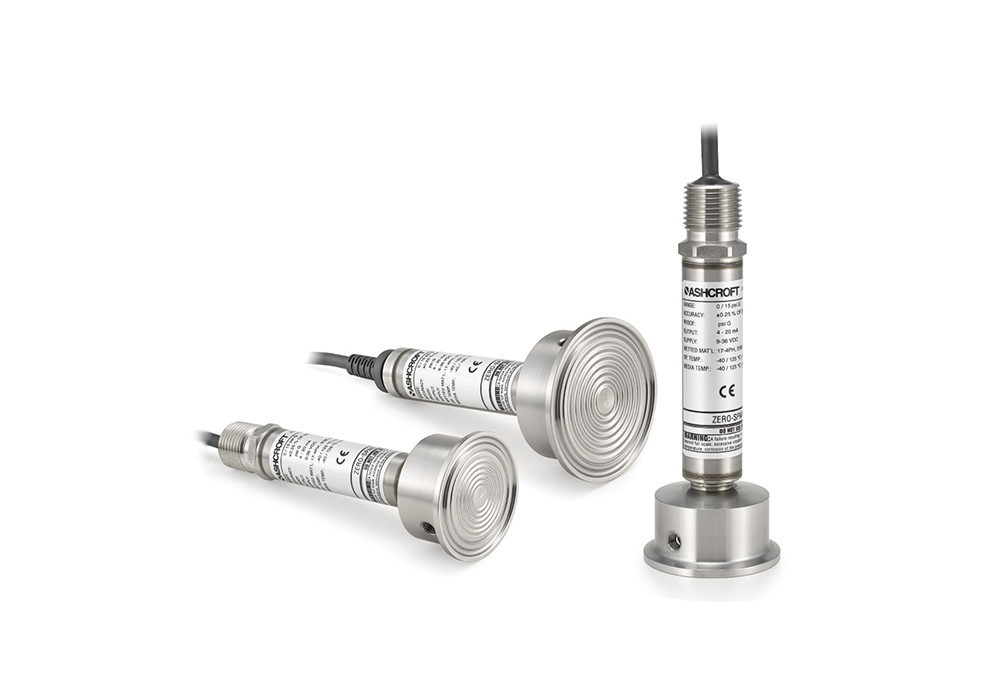 Czujnik ciśnienia o zakresie 1000 psi do instalacji o podwyższonych wymogach sanitarnych