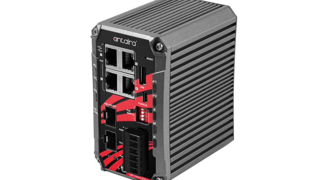 Małogabarytowe 6-portowe switche Gigabit Ethernet layer 3 zgodne ze standardem 802.3bt PoE++