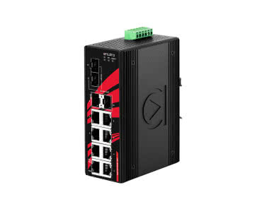 12-portowe switche przemysłowe PoE z obsługą standardu 10 Gigabit Ethernet