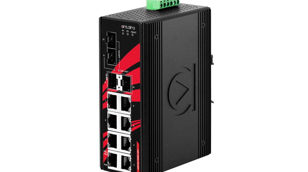 12-portowe switche przemysłowe PoE z obsługą standardu 10 Gigabit Ethernet
