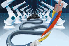 Przewód Ethernet 3D firmy igus umożliwia szybką komunikację z robotem 