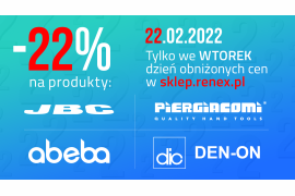 Tylko 22.02.2022 promocja -22% na JBC, Den-On, Abeba oraz Piergiacomi