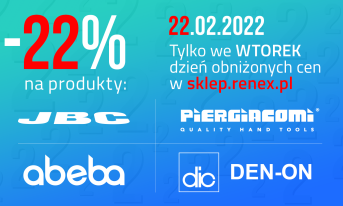 Tylko 22.02.2022 promocja -22% na JBC, Den-On, Abeba oraz Piergiacomi