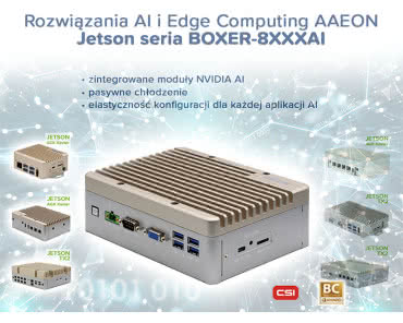 Minikomputery Aaeon z modułami NVIDIA Jetson dla AI i Edge Computing